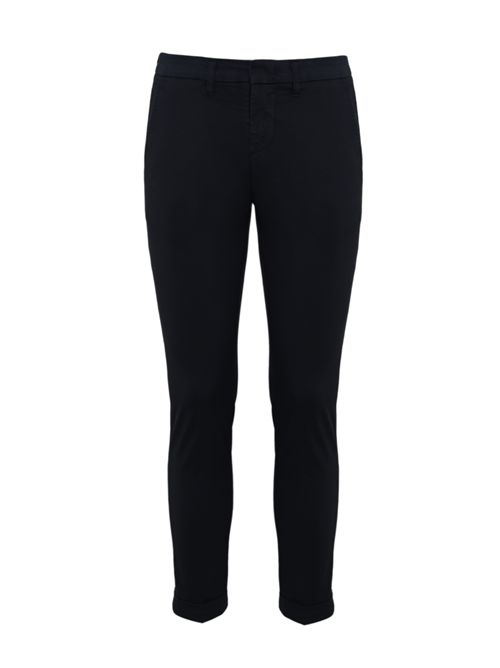 Pantalone Capri con risvolto Blu FAY | NTM8652187TGURU824